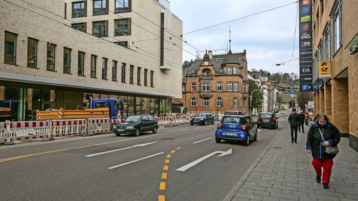Berliner Straße verliert eine Fahrspur