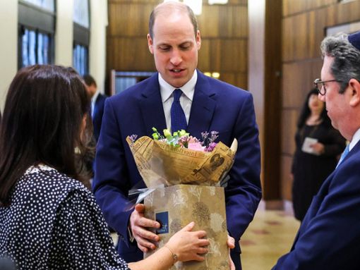 Prinz William hat am Donnerstag eine Synagoge besucht - dabei erhielt er ein Geschenk für Ehefrau Kate. Foto: imago images/i Images