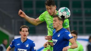 Intensives Bundesliga-Spiel zwischen dem VfL Wolfsburg und der TSG Hoffenheim. Foto: dpa/Swen Pförtner