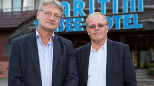 Sie wollen wieder an einem Strang ziehen: Jörg Meuthen (links) und Emil Sänze Foto: dpa