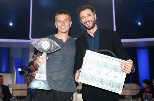 Aaron Troschke (links) hat das Promi Big Brother-Finale für sich entschieden. Foto: Getty Images Europe