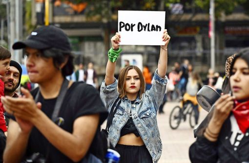 Ein Name als Symbol des Protests: der Schüler Dylan Cruz starb bei einer Demonstration. Foto: Tobias Käufer Foto:  