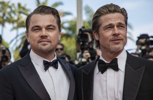 Die Hollywood-Größen Leonardo DiCaprio und Brad Pitt werden in Cannes gefeiert. Foto: dpa