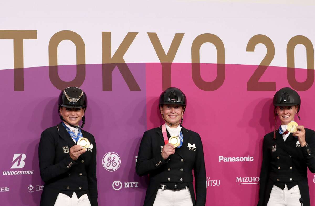 Die Dressur-Equipe sicherte sich die Goldmedaille.