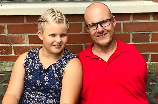 Felix Gleich (43) und seine Tochter Anna (10) – zwei Waldorfschüler, deren Fazit unterschiedlich ausfällt. Foto: Familie Gleich