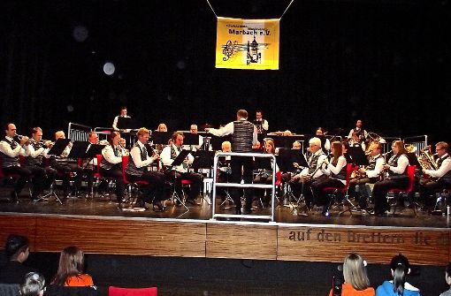 Die Musiker werden in der Stadthalle dem Publikum ihr Können präsentieren. Foto: Stadtkapelle Marbach