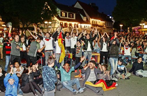 Sindelfingen im Freudentaumel: auf dem Wettbachplatz feierten die Fans 2016 ein Fußball-Fest. Foto: factum/Bach