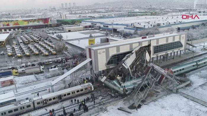 Neun Menschen sterben bei Zugunglück in türkischer Hauptstadt