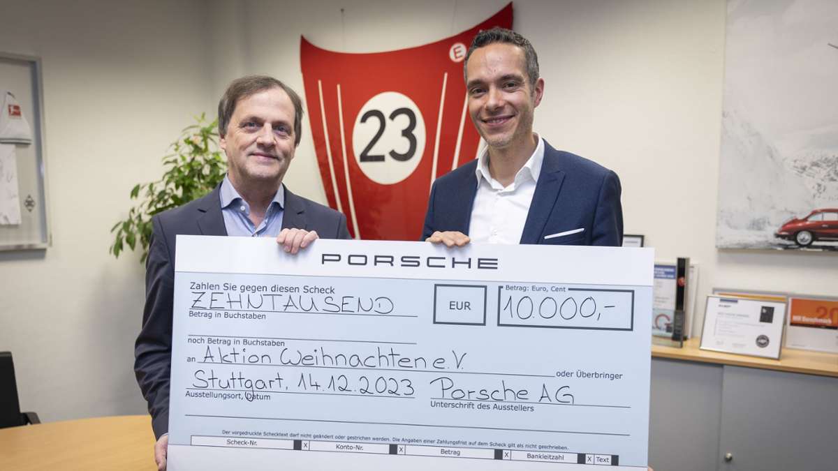 Aktion Weihnachten 23/24: Porsche AG spendet 10 000 Euro