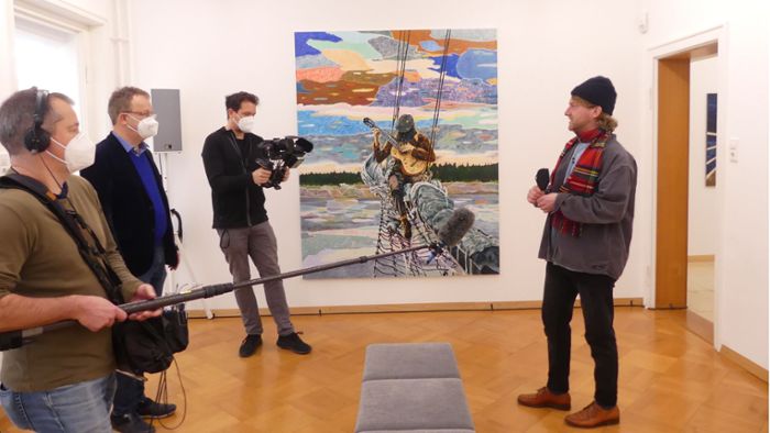 Maler Moritz Schleime vor der „Kunscht!“-Kamera
