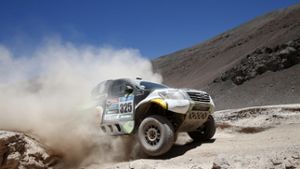 Das Duo Al-Rajhi/Gottschalk hat auf der fünften Etappe der Rallye Dakar den Tagessieg nur knapp verpasst. Foto: EFE
