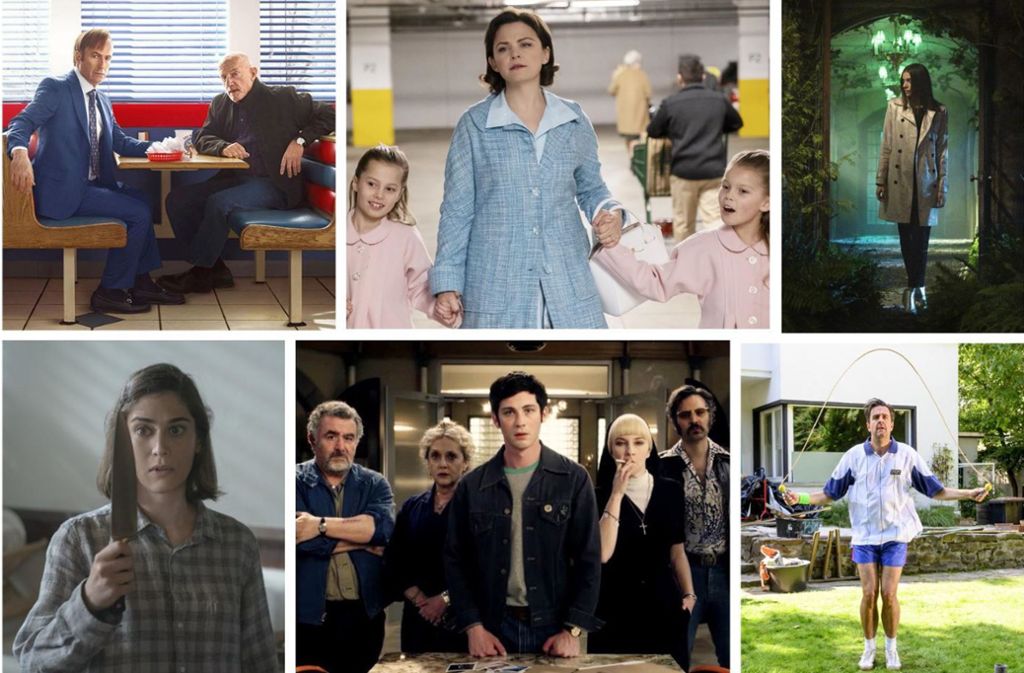 Neuer Serienstoff im Februar: „Better call Saul“, „The Twilight Zone“, „Locke & Key“, „Pastewka“, „Hunters“, „Castle Rock“ (von links oben im Uhrzeigersinn) Foto: Netflix (2), Amazon (2), CBS, Starzplay
