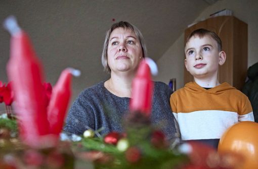 Natalya Ananeva  und ihr Sohn Timofey sind vor dem Krieg  geflohen und jetzt in Waiblingen. Foto:  