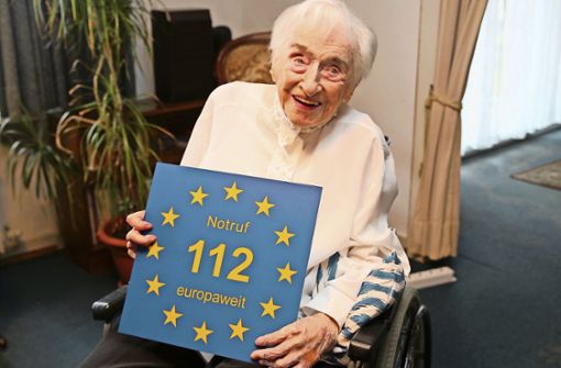 Edelgard Huber von Gersdorff fühlt sich als Europäerin – und wirbt für die 112. Foto: Europe Direct
