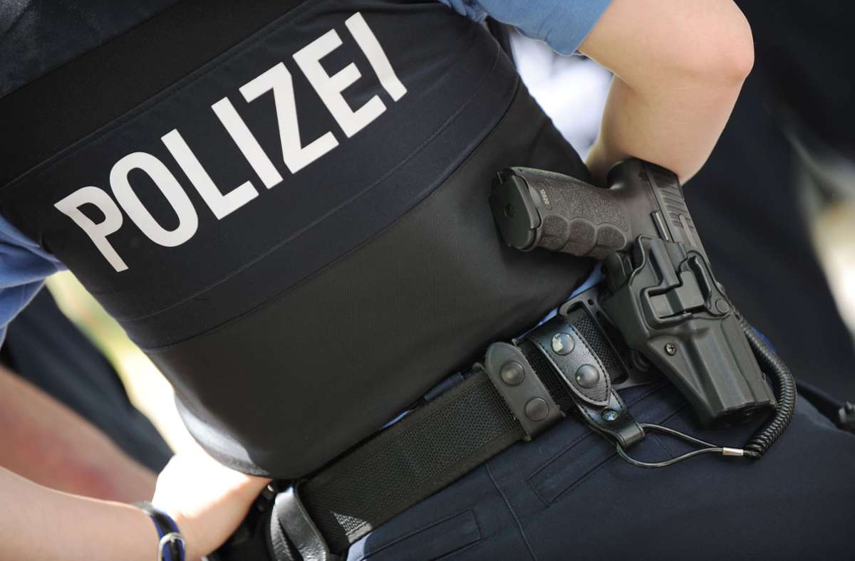 Mehrere Polizisten haben einen 52-Jährigen mit gezogenen Waffen auf einem Aldi-Parkplatz in Ditzingen erwartet. Foto: dpa/Arne Dedert