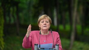 Wirbt für die Corona-Impfung: Angela Merkel Foto: AFP/JOHN MACDOUGALL