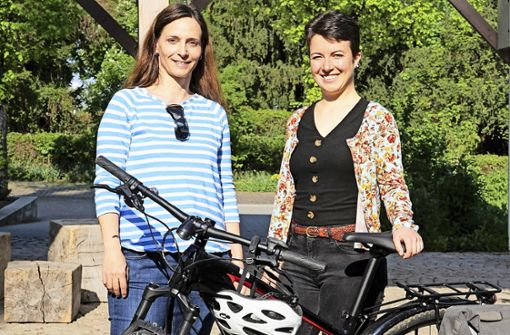 Birgit Orner (links) und Julia Dickow von der Stabsstelle Radmobilität Foto: privat
