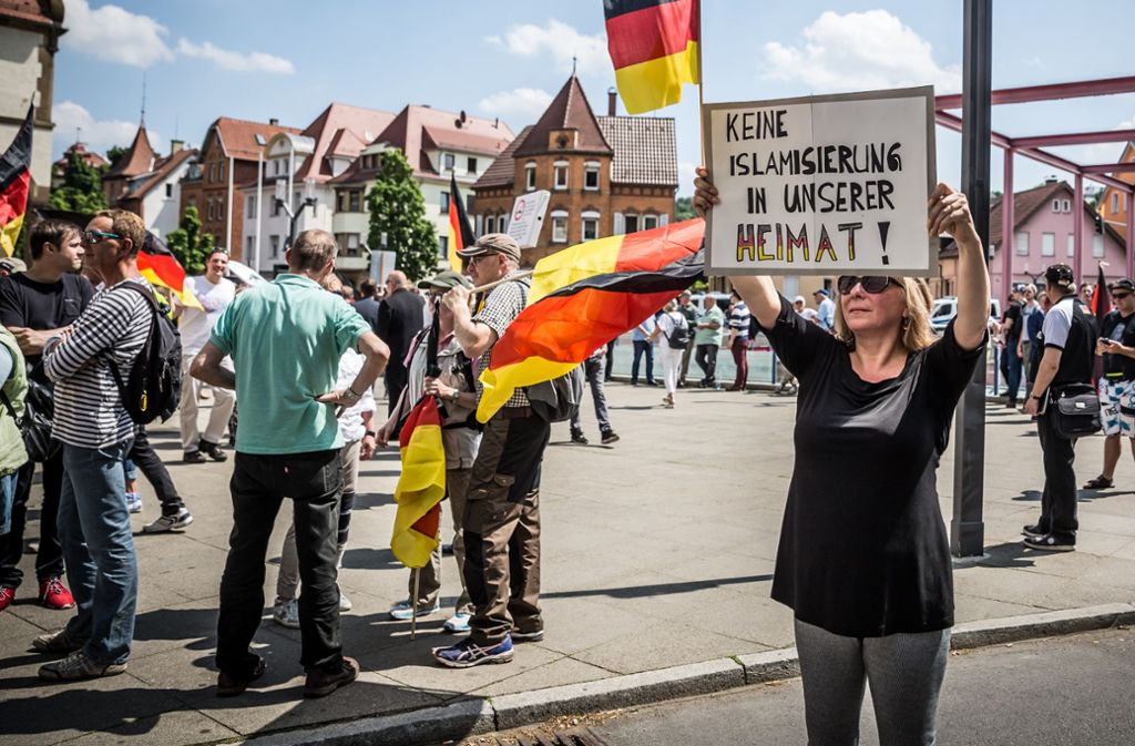 Auch in anderen Städten haben Anhänger der AfD vor Kurzem mobilisiert - wie hier am 12. Mai in Stuttgart. Foto: Lichtgut/Julian Rettig